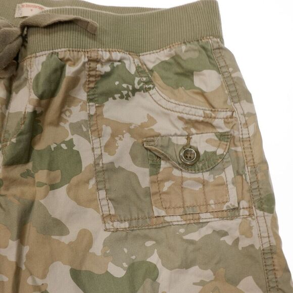 Nobo Capri Camouflage Pants Juniors 9 Pull On Drawstring Cotton Multicolor 30x17 - Picture 7 of 9